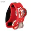toyuvn ERYUE Bộ gõ trống Tambourine với 4 cặp thép không gỉ Jingles & dây đeo nhạc cụ đàn hồi để đệm cajon