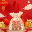 TRTR Năm Ngựa túi rút dây hoạt hình nhỏ đựng kẹo quà tặng tiệc Navidad 2026 túi đựng kẹo Tết