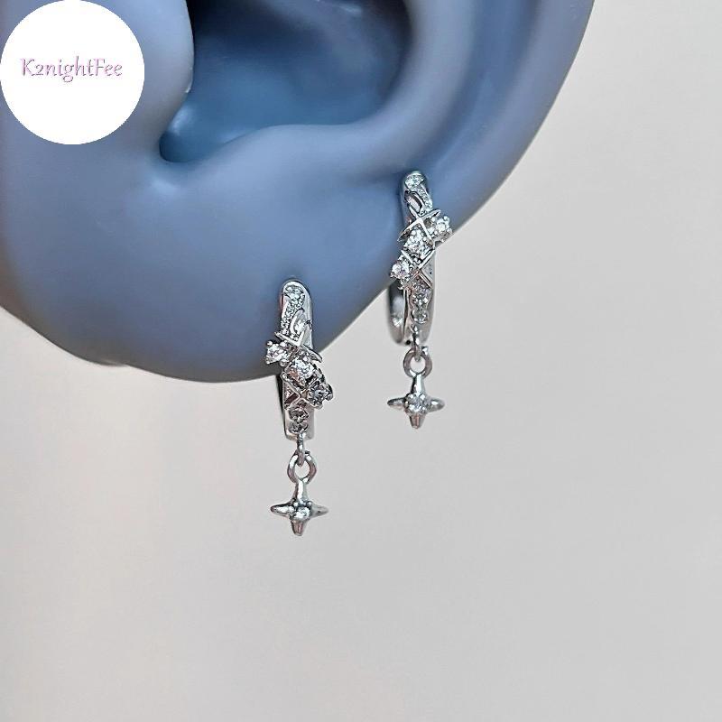 K2nightFee Nữ Hình Học Vòng Bông Tai Có Zircon Tai Bule Trang Sức Hiện Đại Cho Sinh Nhật Và Ngày Lễ VN