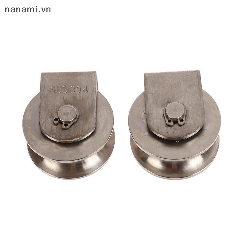 [nanami] Vòng bi bánh xe ròng rọc thép không gỉ chịu lực nặng 48mm đường kính
