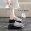 Mùa hè Phong Cách Mới Full-Hollow Lưới Lớn Thoáng Khí Baotou NửaDrag Đế Dày HeSlippers Dép Nữ