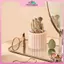 MYPANDA 360° Xoay Bàn Chải Trang Điểm Giá Đỡ Có Nắp Lipsti Người Tổ Chức Bảo Quản Mỹ Phẩm Trang Điểm Hộp Đựng Đồ Trang Sức Hộp Đựng Bút Chì.