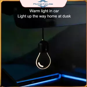 POWER Di Động Treo Nội Thất Ô Tô Mặt Dây Chuyền Phát Sáng Led Retro Bóng Đèn Nhỏ Treo Xe Trang Trí Lý Tưởng Cho Hành Trình Dài & Sử Dụng Hàng Ngày.