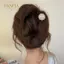 PNPIA- Vintage Đơn Giản Đính Hạt Hình Chữ U Kẹp Tóc Nữ Mùa Hè Đá Cẩm Thạch Đầu Đĩa Phụ Kiện Tóc