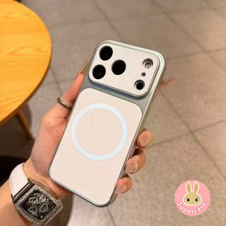 Ốp Điện Thoại Từ Tính Sang Trọng Cho Xiaomi 17 Pro Max 15 15T 14 14T 13 13T 12 Ultra 12T 12S 12X Mi 11i 11X 11 Lite Pro 5G 4G Vỏ Đơn Giản Mạ Khung Lưng Da PU Mềm
