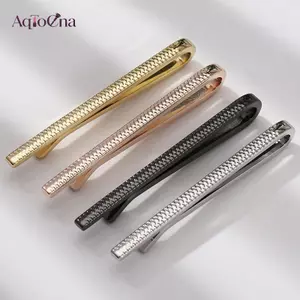 AqToCna Ánh Sáng Sang Trọng Kim Loại Buộc Kẹp Nam Cưới Lưới Cà Vạt Khóa Kẹp Quý Ông Thắt Thanh Pha Lê Cà Vạt Pin Cho Nam Phụ Kiện Trang Sức AqToCna