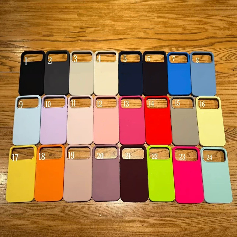 Ốp điện thoại Silicon lỏng màu xanh huỳnh quang cho iPhone 17 Pro Max 17 Air 16 Plus 15 14 13 12 11 Vỏ bảo vệ chống sốc