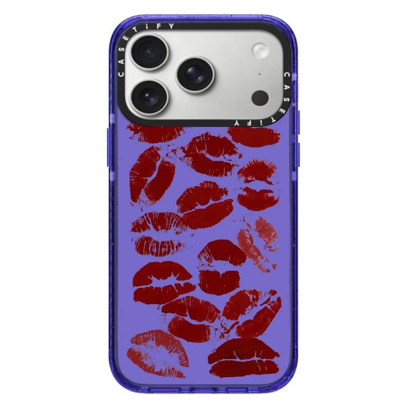 CASECASE X Lip print Cam / Đỏ / Perri Purple Candy Collection Màu Sắc Trong Suốt Cứng Từ Hút Tác Động Dành Cho Apple IPhone 13 14 15 16 17Pro Max Plus Có Hộp