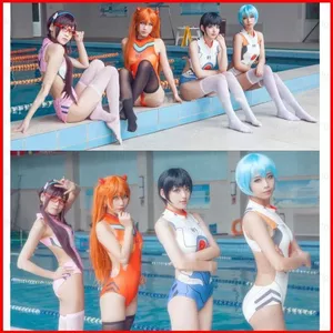 YB1 Evangelion EVA Cosplay Đồ Bơi Áo liền quần Trang Phục Anime Backless Asuka Ayanami Mari Bơi Đồ Bơi Bikini B