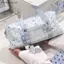 # HB # White Blue Color Star Polka Dot Tote Pencil Case Ins Style Túi đựng bút dễ thương dành cho sinh viên Túi đựng văn phòng phẩm dung tích lớn.