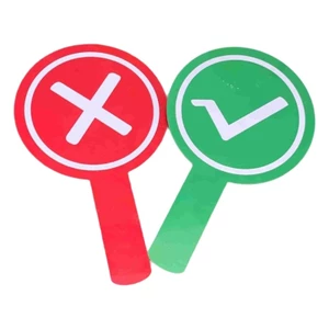 Cc Right Wrong Sign Double Side Plastic Right Wrong Answer Paddle cho trò chơi tiệc tùng