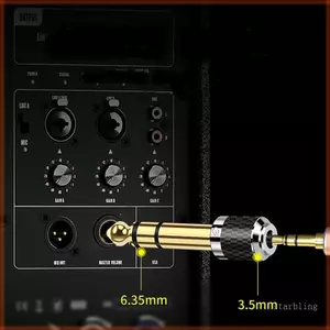 Ngôi Sao 6 35mm 1 4 Nam Đến 3 5mm 1 8 Nữ Stereo Tai Nghe Adapter Jack Cắm Cho Guitar Khuếch Đại Tai Nghe Adapter