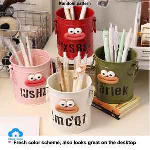 Hộp đựng bút hoạt hình dung lượng lớn, hộp đựng bút để bàn cho học sinh, kiểu dáng dễ thương đơn giản, phong cách retro.