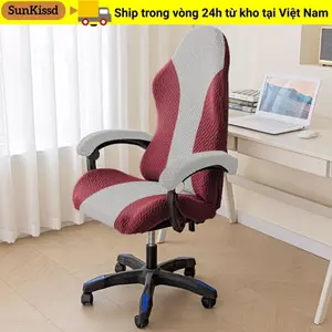 Vỏ bọc ghế chơi game SUNKISSD, Vỏ bọc dày co giãn, Chống mài mòn mềm có bảo vệ tay vịn Bộ bọc ghế thoáng khí cho ghế văn phòng và máy tính