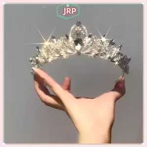 JRP Vương Miện Mũ Cho Bé Gái Sinh Nhật 1st Kim Sa Lấp Lánh Tóc Nữ Thanh Lịch Tiệc Cưới Nữ Hoàng Phụ Kiện JRP