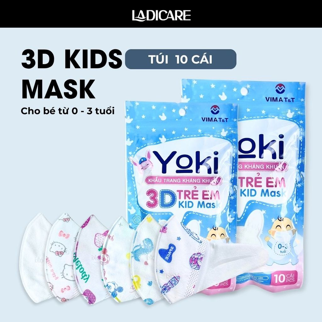 [SET 50 CÁI] Khẩu Trang Em Bé 3D Yoki Sơ Sinh Dành Cho Bé Từ 0 đến 3 tuổi