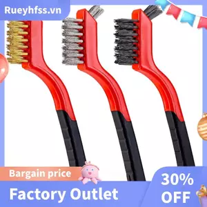 Bộ bàn chải dây 3 gói Bàn chải dây nhỏ 7 "để làm sạch, tẩy rỉ sét, làm sạch bụi bẩn, bàn chải kim loại, chà sơn