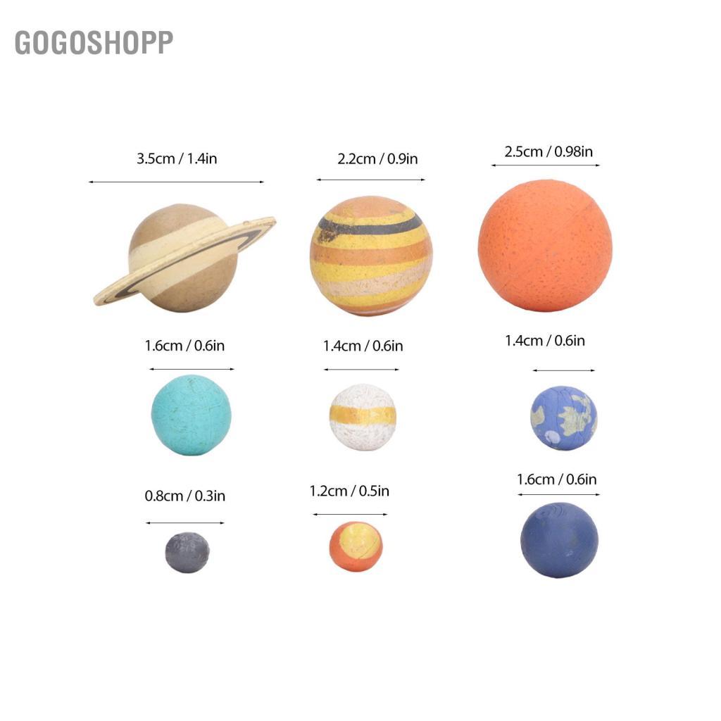 gogoshopp Mô hình hệ mặt trời Thời tiết PVC 9 hành tinh Tay nghề tinh tế dễ thương dành cho trẻ em