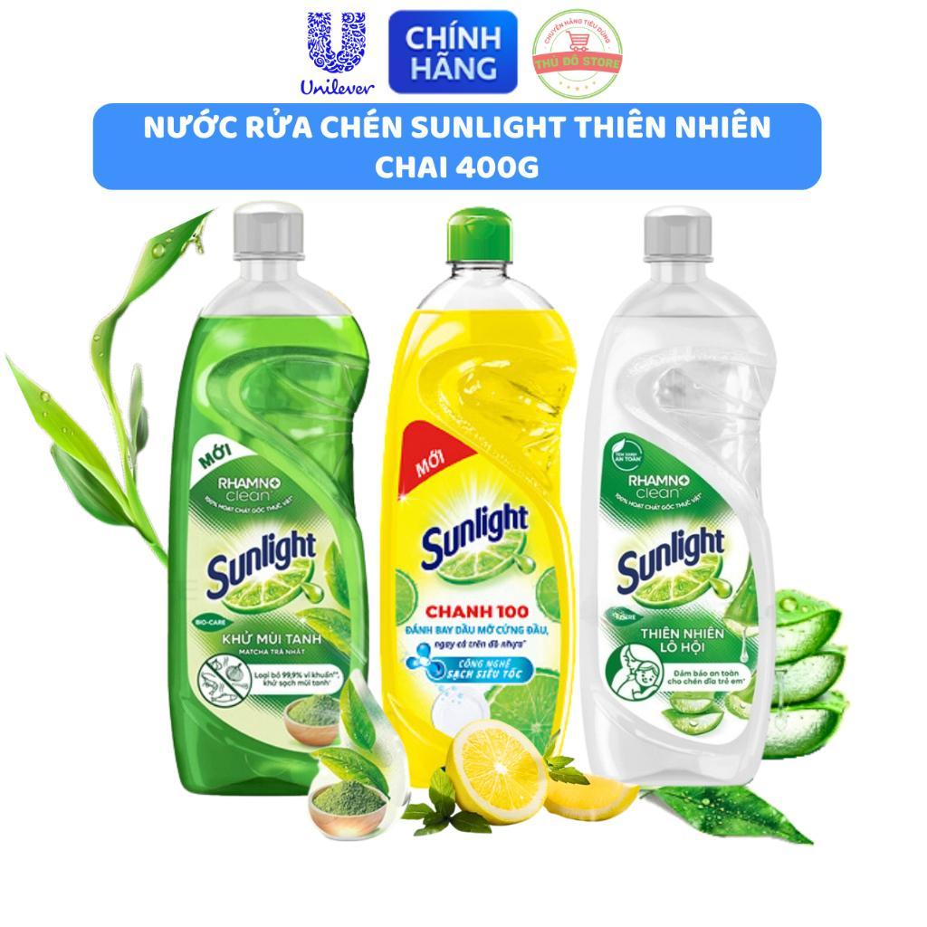 Nước Rửa Bát Sunlight 400g Hương Chanh – Làm Sạch Sâu, Đánh Bay Dầu Mỡ, Dịu Nhẹ Da Tay An Toàn