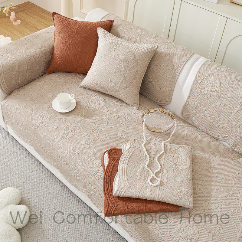 Retro Pháp Nguyên Chất Cotton Sofa Đệm Chống Trơn Trượt Sofa Bốn Mùa Đa Năng Sofa Khăn Mới Trung Quốc Đệm