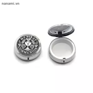 Hộp đựng trang sức Chén Thánh bằng kim loại cổ điển Chuỗi Mân Côi Nelaces Người tổ chức Quà tặng tôn giáo Hộp đựng bông tai nhà thờ [VN]