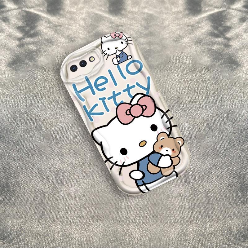 Thích hợp cho OPPO A3S A12E A1K AX5 Realme C2 Bảo vệ 3D TPU mềm Kitty Rilakkuma Vỏ điện thoại chống sốc
