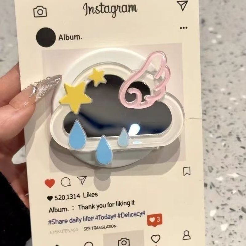 Ins Wind Cloud Mirror Giá đỡ từ tính Thích hợp cho iPhone17promax / 16 / 14 Vỏ bảo vệ 13 / 12 Nữ 15