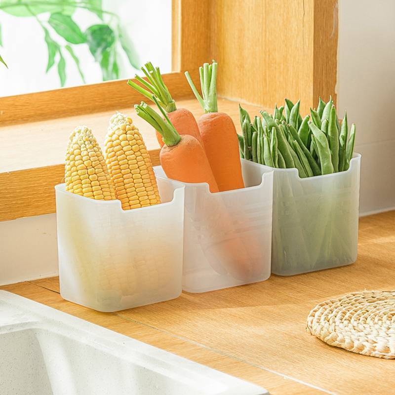 GKY Hộp bảo quản thực phẩm tủ lạnh, cửa bên trái, đựng rau củ gia vị, tổ chức nhà bếp