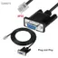 guansfs DB9 RS232 đến RJ11 6P4C Cáp điều khiển nối tiếp Cắm và chạy Ngăn chặn nhiễu EMI Cấu trúc đáng tin cậy Chiều dài 1,8m với vật liệu PVC forAP7800 AP7900 9400144A