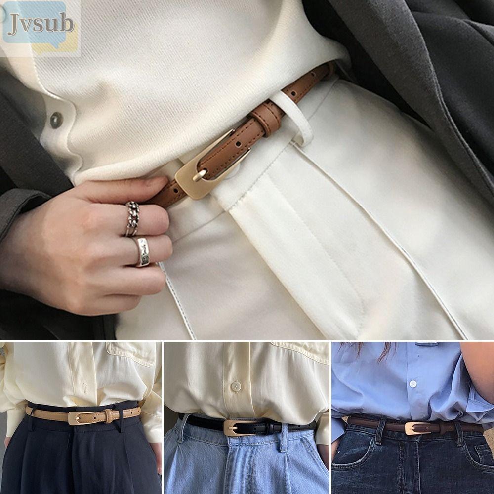 Thắt lưng da JVSUB dành cho nữ Retro Vintage Quần Đầm Thắt lưng