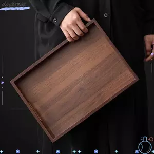 Khay Gỗ Tre DAYBREAK, Có Tay Cầm Khay Bảo Quản Thực Phẩm Hình Chữ Nhật, Khay Trang Trí Màu Tráng Miệng Pallet Phòng Tắm