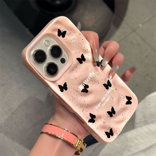 Thời Trang 3D Họa Tiết Nhăn Mực Bắn Họa Tiết Bướm Đen Dành Cho Realme C63 C65S C55 C53 C51 NFC Note 50 C35 C33 C30 C25 C25S C21Y C25Y C21 Vỏ Kẹo Mềm