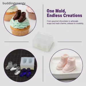{BUDDI} Giày thể thao búp bê keo pha lê Mini UV Khuôn silicon cho đồ thủ công DIY với đất sét siêu nhẹ để làm đồ trang sức {buddingenergy}