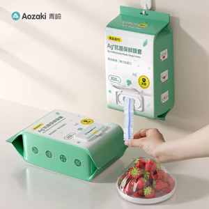 Qingzaki Nhựa Bọc Thực Phẩm Chuyên Dụng Dùng Một Lần Miệng Co Giãn Trái Cây Đĩa Bao Hộ Gia Đình Còn Lại Tươi Giữ Bao 38OP