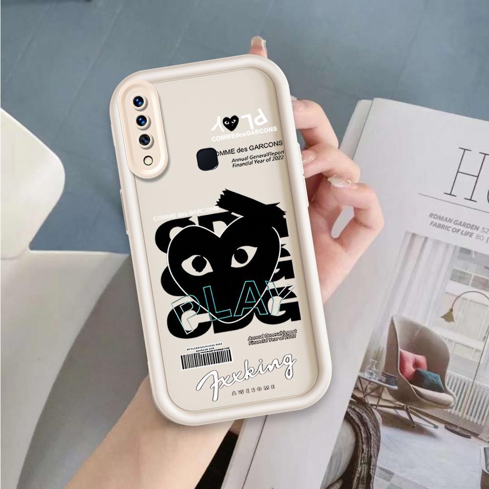 Vỏ Cho VIVO Y17 Y12 / Y12i Y15 1901 1902 1904 Vỏ Điện Thoại Mềm Màu Kẹo Silicon Hoạt Hình Nhãn TPU Chơi Tình Yêu ins Mắt Thiên Thần Ốp Lưng Chống Sốc