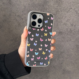 Ốp lưng thư cho iPhone 17 16 15 14 13 12 11 7 8  Bướm màu nước đa sắc XS XR XSMAX  silicon TPU mềm điện thoại trầyrơi