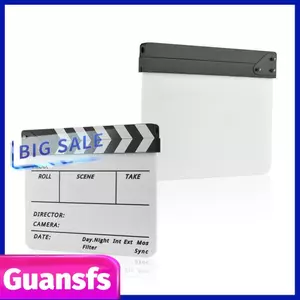 guansfs Clapper Board 11,8 x 7,5 Inch Phần trắng của đạo diễn phim Tấm ván nhỏ có bút Video Ưu điểm để làm phim truyền hình