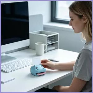 Hộp đựng giấy dán dễ thương Trang trí hà mã ngộ nghĩnh Máy tính để bàn di động Hộp đựng giấy dán cho phòng ngủ Phòng học mueadsyvn