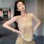 Áo Vest dệt kim rỗng không tay, Thiết kế lưới thoáng khí, Trà sữa mơ dáng rộng, Phong cách cô gái phong cách mới mùa hè 2026