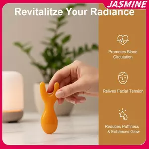 JASMINE Gua Sha Ban Đá Thạch Anh Hoa Hồng Tự Nhiên Mặt Ne Máy Mát Xa Chống Bọng Công Cụ Chăm Sóc Da Thường Ngày JASMINE