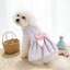 Quần Áo Cho Chó Xuân Hè Sọc Nơ Đầm Mèo Bichon Chó Nhỏ Ngọt Ngào Tươi Quần Áo Thú Cưng