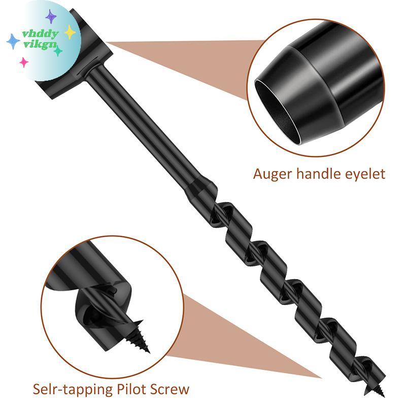 VHDD Tay Gỗ Đấm Hướng Dẫn Sử Dụng Auger Khoan Bush-Craft Thép Carbon Di Động Sinh Tồn Bit Ngoài Trời Mở Rộng Mũi Khoan VN