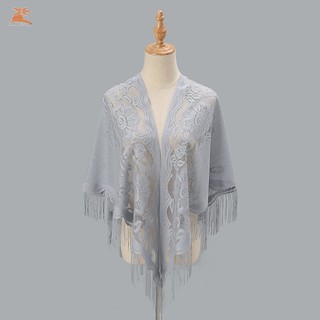 Khăn tam giác tua rua Nylon thoáng khí - Rỗng ruột dành cho nữ