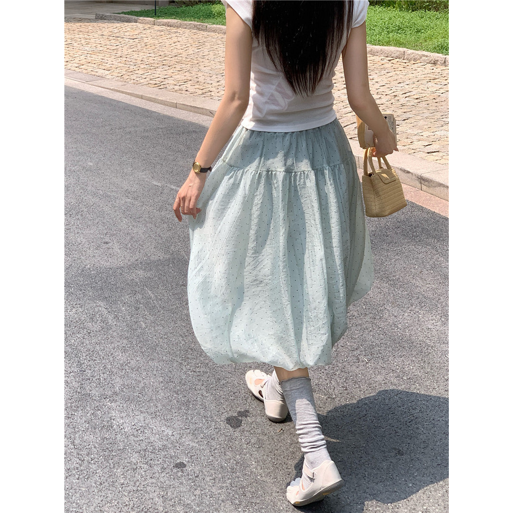 SUXI Váy hoa Tulip dáng chữ A mềm mại, phong cách mới cho mùa hè 260422