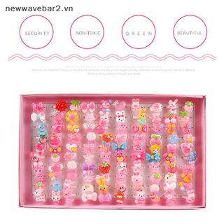 [Mới] 10 Nhẫn Công Chúa Hoạt Hình Trẻ Em Kẹo Hình Nơ Động Vật.