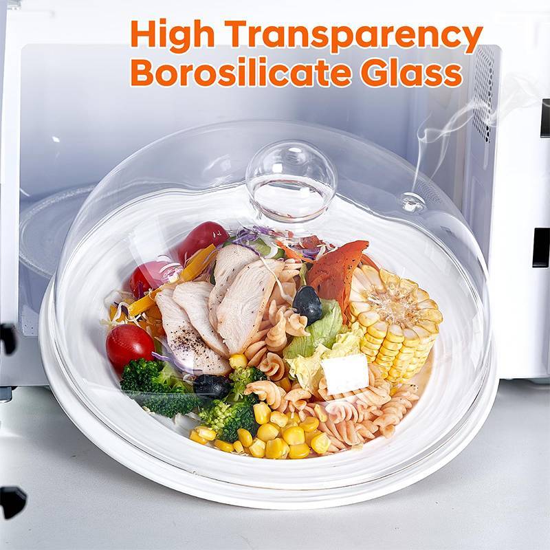 [Chc] Vỏ đĩa vi sóng thủy tinh Borosilicate dùng cho thực phẩm, Nắp lò vi sóng không độc hại bằng nhựa không chứa BPA cao [VN]