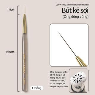 Miss Gooey Dây Vẽ Lưới Họa Tiết, Dụng Cụ Làm Móng Tay Nghệ Thuật, Bút Vuông Vẽ Hoa Chi Tiết, Móc Cạnh, Pha Trộn