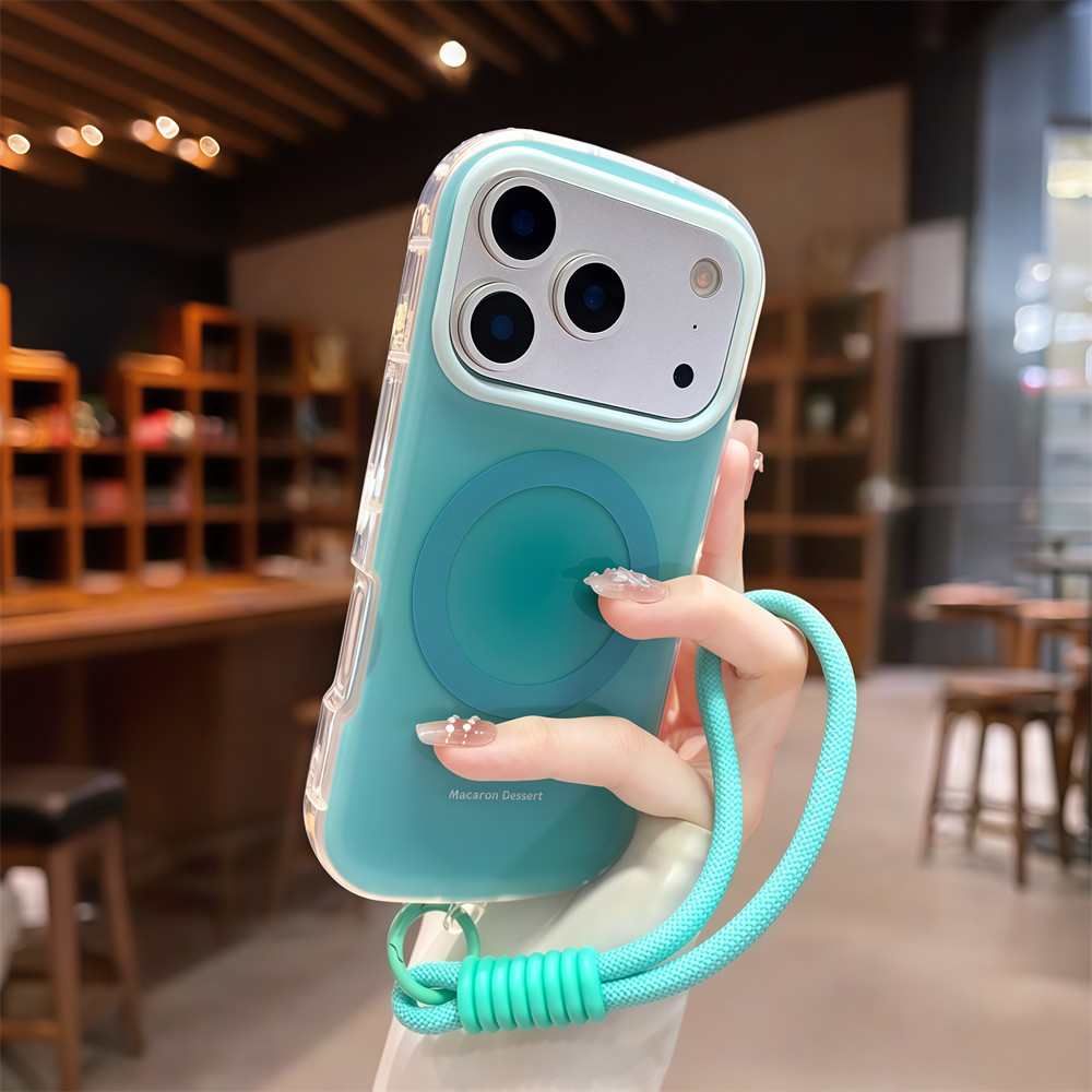 Ốp điện thoại từ tính màu tương phản mờ cho iPhone 17 Pro Max 16 13 14 15 pro max Bảo vệ ống kính chống rơi Vỏ cứng bảo vệ điện thoại