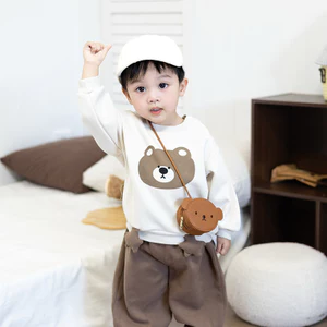Trẻ Sơ Sinh Ví Đựng Tiền Xu Gấu Dễ Thương Bé Trai Hoạt Hình Mini Túi Đeo Vai Nhỏ Phụ Kiện Thỏ Bé Gái Túi Nhỏ
