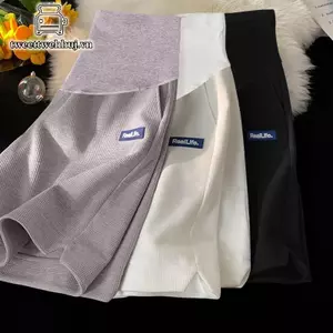 Quần short bà bầu thoáng khí, mỏng, thể thao dành cho mùa hè và hàng ngày với hỗ trợ bụng